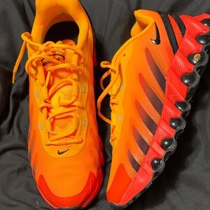 Nike Bright Orange and Red Sneakers